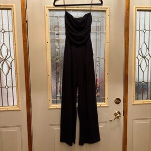 Elegant Black Strapless Jumpsuit